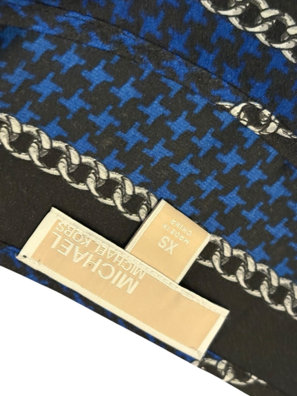 Michael kors Striped Blue and Black Patterned Boatneck Blouse - Picture 5 of 5